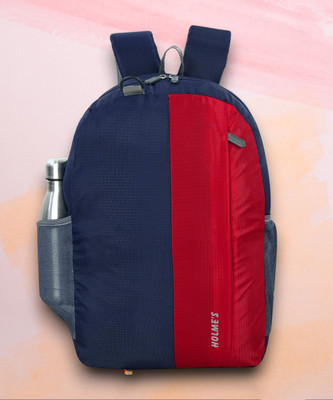 HOLME'S Backpack Small 25 L DayPack BagPack For Daily Routin 25 L Laptop Backpack(Blue, Red)