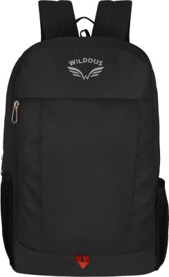 WILDOUS Roger 15.6'' Casual Laptop Bag | Office | Travel | College | Unisex 23 L Laptop Backpack(Black)