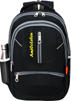 Amicoleben Chic & Reliable Bags for Students and Office use, Durable, Water-Resistant 30 L Laptop Backpack(Black)