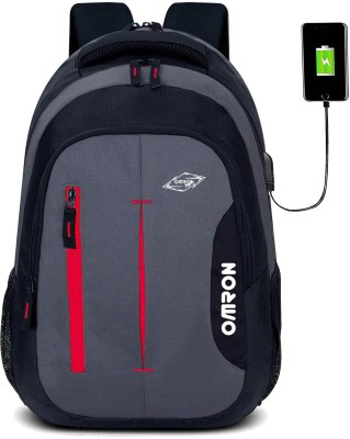 OMRON BAGS With 3 Compartment Office, Travel And College For Men And Women 35 L Laptop Backpack(Black, Red)