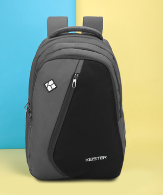 KEISTER 4 Compartment Laptop Bag for Office & Travel Purpose 26 L Backpack(Grey, Black)