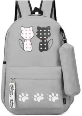 COSIRALE Girls School Bag Bookbag Cute Travel Backpack for Teen Girls & Women (Grey 15 L) 15 L Backpack(Grey)