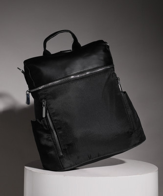 French Accent All Around Zip Backpack - Black 16 L Backpack(Black)