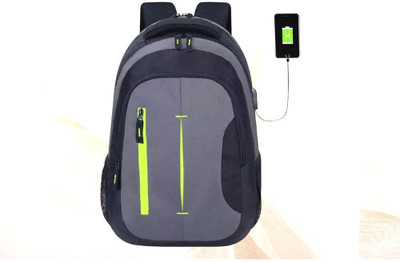 Shivra backpack for men backpack bags bagpack 35 L Laptop Backpack(Black, Grey)