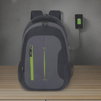 Shivra backpack for men backpack bags bagpack 34 L Laptop Backpack(Black, Grey)