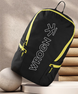 WROGN Unisex Printed Backpack 18.06 L Backpack(Black)