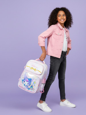 Sageware 3D Kuromi Backpack Boys Girls Cute Cartoon Character School Bag Travel Daily Use 25 L Backpack(Purple)