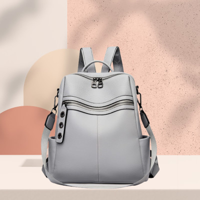 TrueArch Women's Fashion Backpack Purses Multipurpose Design Handbags and Shoulder Bag 28 L Backpack(Grey)