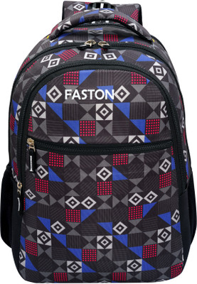 Faston School Bags for boys & Girls College Backpack Waterproof Digital print 30 L Backpack(Black)