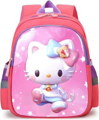STORITE Cute Cat School Bag for Kids Stylish Durable Water-Resistant Bag 7.4 L Backpack(Pink)