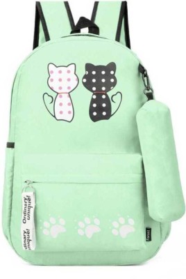 Flamebird green double cat53h_10 15 L Backpack(Green)