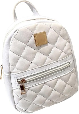 SYGA Women's Embroidered Small Backpack 10 L Backpack(White)