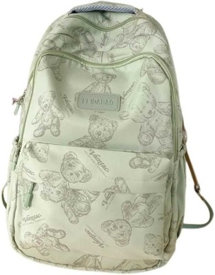 WALSON Laptop Backpack Bear Face Printed Casual Backpack for College & Office 30 L Backpack(Green)