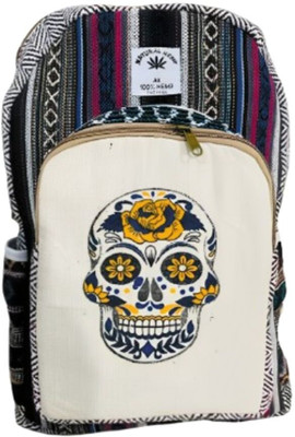 OJASH Handmade Laptop Backpack/Traveller/College Bag, Skull design Backpack 35 L Laptop Backpack(Multicolor)