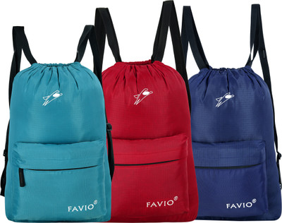 Favio The Confidence Drawstring Sports Gym Bag (Combo Pack of 3) 15 L Backpack(Multicolor)