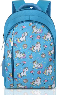 Shavi Bag Kids 20L Unicorn Print Waterproof Casual/School Bag for Children Boys And Girls 20 L Backpack(Blue)