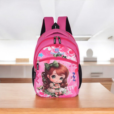 PERFECT GENIUS Comfort School Bag with Multiple Compartments”School Bag for Kids 26 L Backpack(Pink)