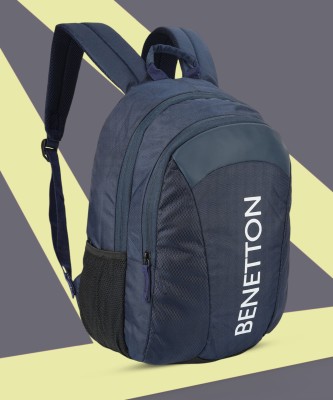 United Colors of Benetton Skylar 18 L Laptop Backpack(Blue)