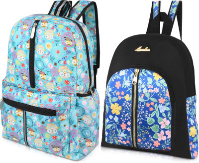 M R ALKA Fashionable Women Backpacks 15 L Backpack(Black, Multicolor)