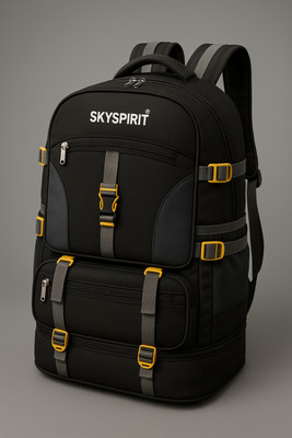 sky spirit Traveler’s Choice Premium | Large Capacity Outdoor Backpack 70 L Backpack(Black)