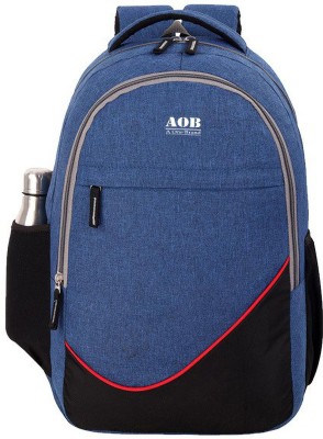 aob Medium 30 L Laptop Backpack Khadi Textured Hi storage Bag (Blue, Black 30 L Backpack(Blue)