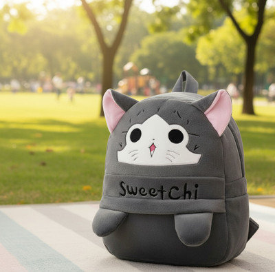 UDHNA Sweet Chi Kids Plush School Bag 12 L Backpack(Black)