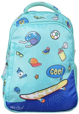 POLO CLASS Junior School Bag With Premium Digital Print-Sea Green 16 L Backpack(Green)