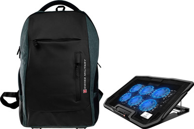 SWISS MILITARY Combo Pack of Laptop Backpack And Laptop Cooling Flexi Stand (LBP89+LCF01) 29 L Laptop Backpack(Grey) SWISS MILITARY Combo Pack of Laptop Backpack And Laptop Cooling Flexi Stand (LBP89+LCF01) 29 L Laptop Backpack(Grey)