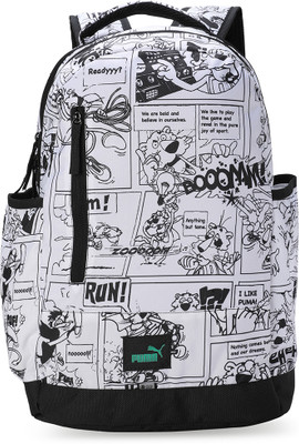 PUMA Super AOP Backpack 25 L Laptop Backpack(White)