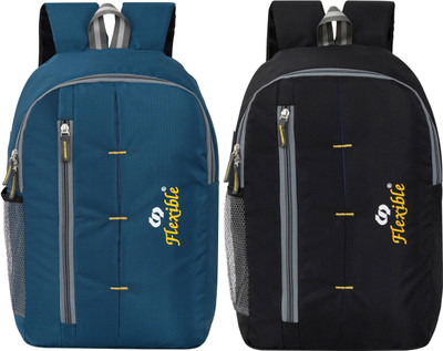 Flexible Combo Pack of 2 25L Laptop Backpack Lightweight 25 L Backpack(Black, Green)