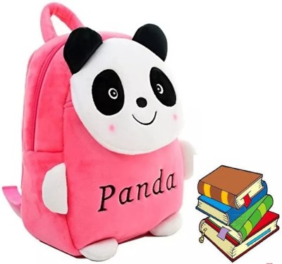 Bluemoon Pink Panda Panda School Backpack 14 Inch Kids/Velvet/Children/Nursery School Bag 11.11 L Backpack(Pink)