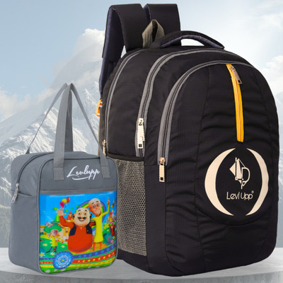 levlupp Stylish Multipurpose Backpack with Free Insulated Lunch Bag Combo 40 L Backpack(Black)
