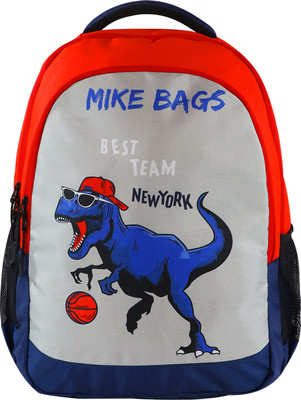 Mike Junior Backpack Playful Dino - Red & N Blue 29 L Backpack(Red)