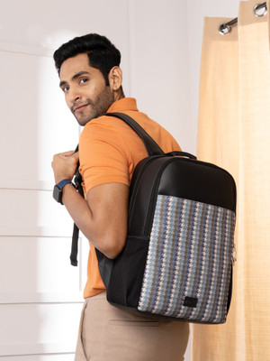 ZOUK Bombay Houndstooth Statement Backpack 16.9 L Laptop Backpack(Multicolor)