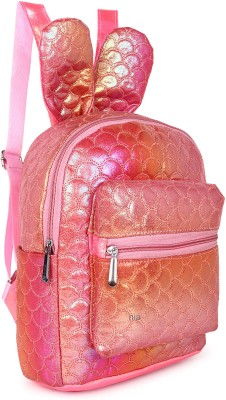 Nia Creations Soft Trendy Mermaid Design Plush Travelling Capacity School|College Bag Backpack 4 L Backpack(Pink)