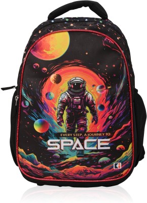 DISNEY Journey To Space 4 Compartment Backpack for Boys and Girls | Black 18 L Backpack(Black)