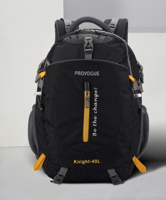 PROVOGUE unisex backpack with rain cover and reflective strip 40 L Laptop Backpack(Black)