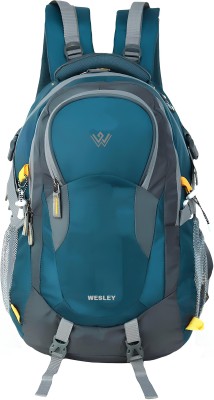 WESLEY Unisex Travel Rucksack hiking laptop bag fits upto 17.3 inch with Raincover and internal organiser backpack Rucksack College bag 45 L Laptop Backpack 45 L Laptop Backpack(Blue, Grey)