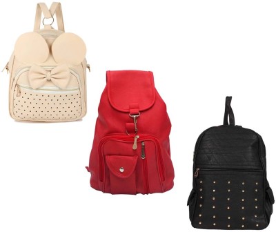 QUASHIMI COLLECTION BP-23-crm-2in1+red-cmra+blk-kk-pithu-cmbo 6 L Backpack(White, Red, Black)