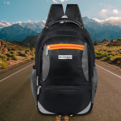 markway Spacy unisex bag waterproof and reflective strip 35 L Laptop Backpack(Black)