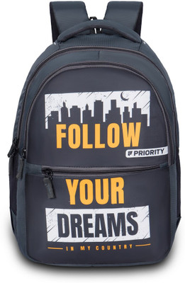 Priority Polyester Grey Magnet 003 Printed College 30 L Backpack(Grey)