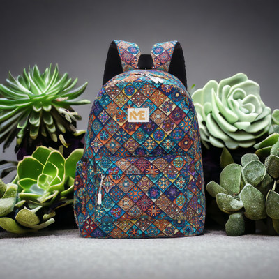 NME Collection Stylish and Trendy College backpacks for girls, Water Resistant and Lightweight 15 L Backpack(Blue)