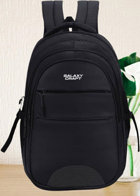 Galaxy Craft BLACK Color Design Five Zipper Backpack 40 L Backpack(Black)