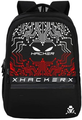 Milan Craft Hacker Edition Bag with 2 Secret Pockets with Bottle Holder for School & College 30 L Backpack(Black)