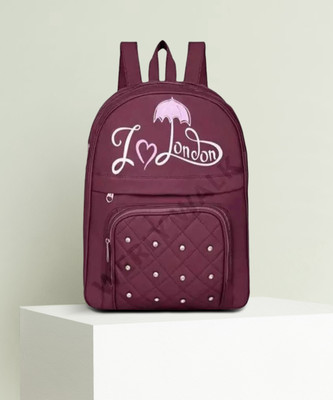 EVOLIC Women fashion New backpack Backpack for girls pu backpack 15 L Backpack(Maroon)