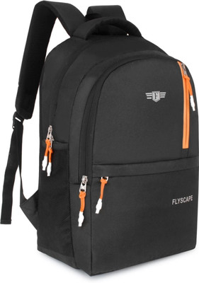 Flyscape GREEN laptop bag-001 26 L Backpack(Black, Orange)