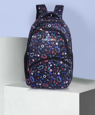 Parsley Stylish Printed Design Shoulder Tuition Travel School Unisex Kids Backpack 30 L Backpack(Black)