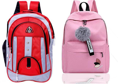 khatushyam collection A_1PC_RED_TYCOON & @ PINK_ FSN_^^ 1_abc 30 L Backpack(Red, Pink)
