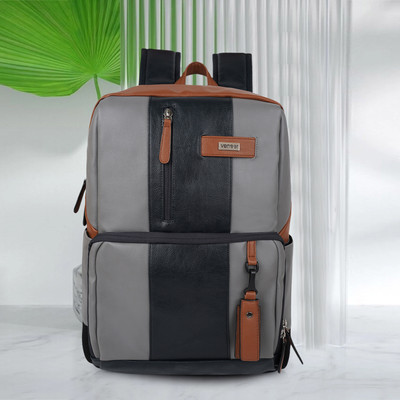 Veneer Stylish Unique Classy Design Office Laptop College Business Trip Unisex Backpack 40 L Trolley Laptop Backpack(Grey)