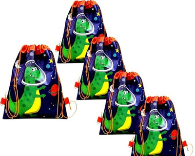 SV Traders Non-Woven Dino Theme Drawstring Bag 5 L Backpack(Multicolor)